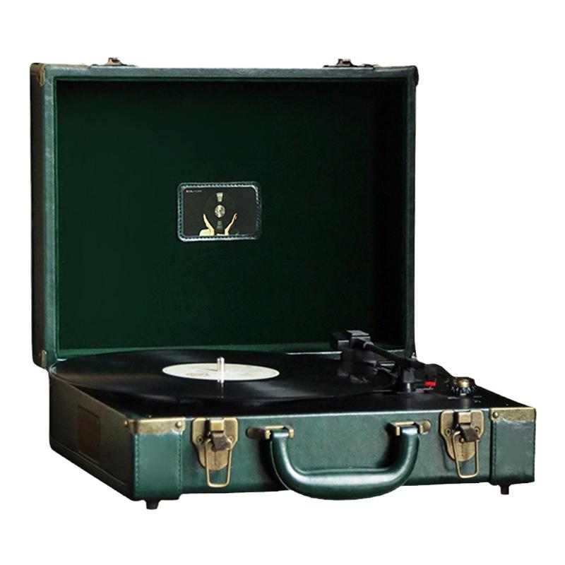 巫1900mini黑胶唱片机转录蓝牙手提皮箱唱机复古便携动磁LP留声机