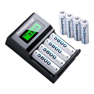 倍量5号充电电池7号大容量KTV话筒门锁相机玩具遥控器食品电子秤家用镍氢通用五七可充电器套装智能快充1.2V