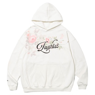 录士LUSHISI蔓延生长连帽衫保暖运动外套休闲足球服篮球潮流卫衣