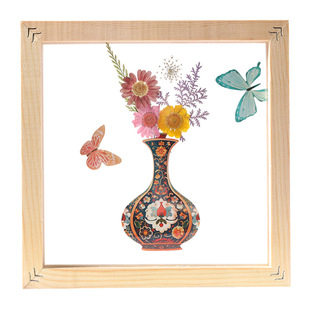 元日手工玻璃画框相框画diy材料包儿童亚克力板装饰画桌面小摆件