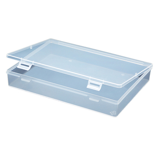 塑料盒子透明有盖长方形口罩文具收纳盒PP手机桌面零件盒塑料PP盒