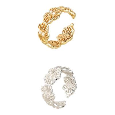 邱园｜蝴蝶兰蕾丝窄版戒指