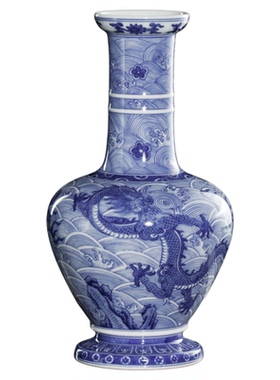 精品摆件中式工艺品手绘花瓶