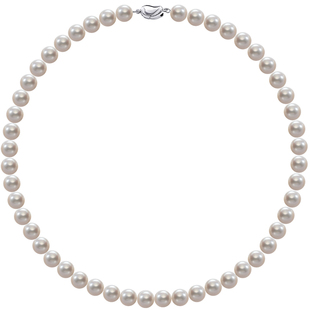 南珠宫光洁 925银淡水珍珠项链 冷白强光正品天然女 X112D