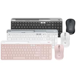 罗技K580蓝牙键盘M221无线轻音鼠标键鼠套装电脑办公女生便携省电
