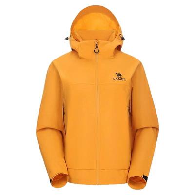 骆驼粉色轻量冲锋衣三合一女