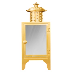 新中式纯黄铜防风天灯家用室内礼佛长明灯供佛酥油灯圆顶灯罩佛堂