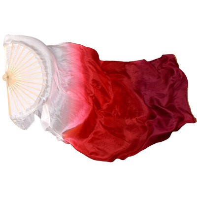 万疆长绸扇古典舞生命的河扇子舞白大红酒红真丝舞蹈扇子跳舞扇子