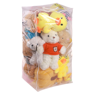 娃娃收纳袋装毛绒玩具布偶儿童公仔整理储物神器防尘透明拉链袋子