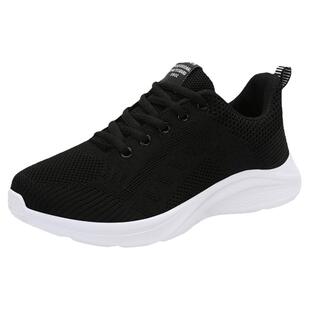 春秋大码黑色上班工作鞋女久站不累脚女鞋轻便软底防滑妈妈运动鞋