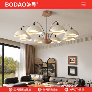 灯大厅大吊灯 灯具大气新中式 波导中古风客厅吊灯主灯法式 2025新款