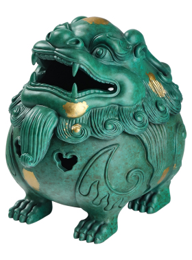 仿古做旧青铜狻猊盘香炉