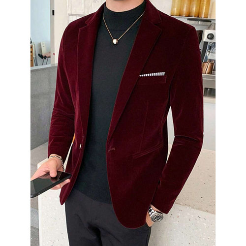 P 25918 Gold Slim Mens Blazer 金色修身休闲西装跨境外贸代