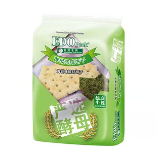 EDOpack100g海苔味芝麻味五谷味酵母苏打饼咸味饼干养胃休闲零食