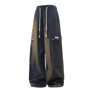 NASA STUSY美式2026新款秋冬装男加绒休闲长裤子直筒宽松男士工装