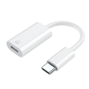 适用苹果iPhone15耳机转接头lightning转typec插ipad10pro音频线转换器usbc闪电口苹果16有线耳机数据转换头