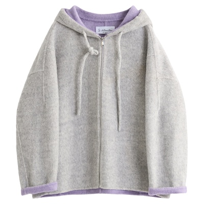 SeRinaBlue100%羊毛女士毛呢外套