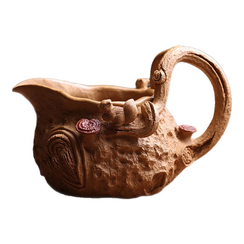 紫砂公道杯松鼠供春分茶器主人杯