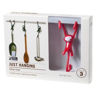 Monkey Business可爱猴子厨房挂钩Just Hanging创意悬挂免打孔
