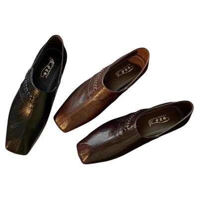 粗跟深口单鞋女通勤小皮鞋春款