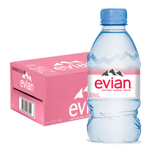 法国进口evian依云矿泉水天然矿泉水330ml/500ml*24瓶高端饮用水