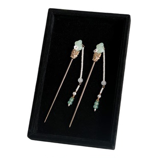 古风祥云发簪明制宋制汉服仿玉发饰清新点缀流苏步摇珍珠简约配饰