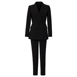 职业装西装套装女气质女神范夏季韩版总裁正装黑色西服酒店工作服