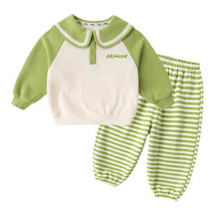 嘟嘟家男童套装春秋儿童卫衣裤子女童秋上衣长裤宝宝童装小孩春装