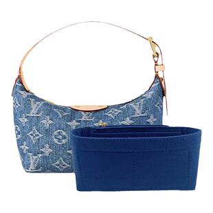 适用lv HillsPochette新蓝色丹宁牛仔饭盒包内胆包撑分隔支撑内衬