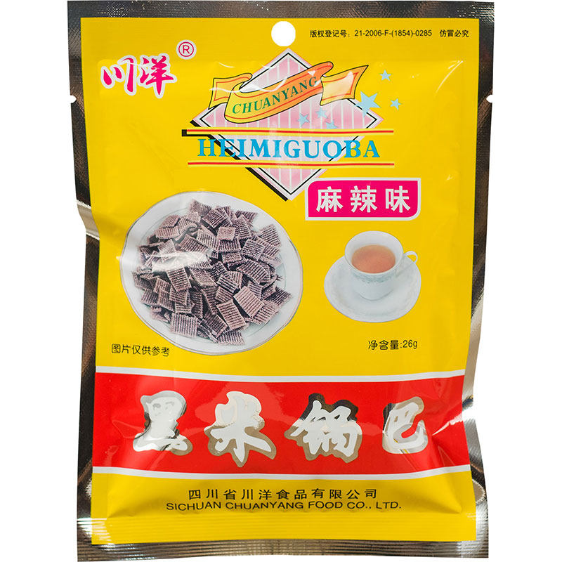 川洋黑米锅巴休闲零食麻辣葱香味