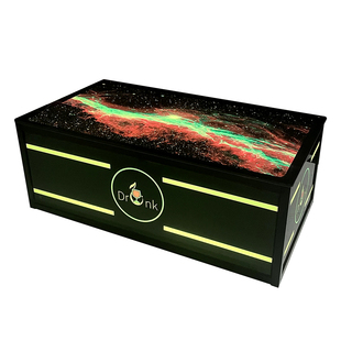 现货ktv茶几发光欧式七彩灯光酒吧台钢化玻璃不锈钢茶几桌子包邮