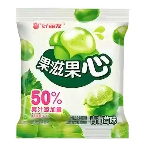 好丽友果滋果心剥皮软糖网红爆浆果汁橡皮糖儿童小样零食多味糖果