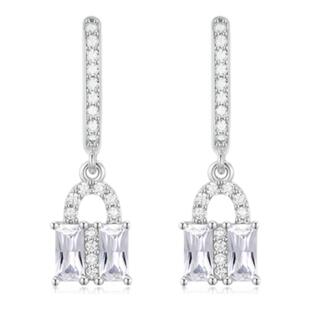 abyb锁锁耳钉女轻奢耳饰配饰礼物耳环百搭独特饰品耳坠新款