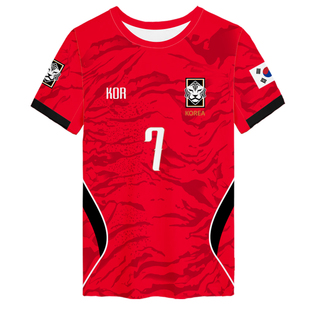 2026世界杯韩国队服球员版足球衣服速干短袖t恤衫男女球迷服半袖