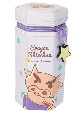 现货TS日本正版蜡笔小新猪猪左卫门小白狗文具盒大号容量笔筒笔袋