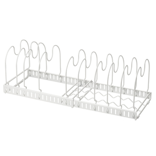 懒角落锅具收纳架碗碟碗盘子餐盘烤盘具厨房置物架台面橱柜内伸缩