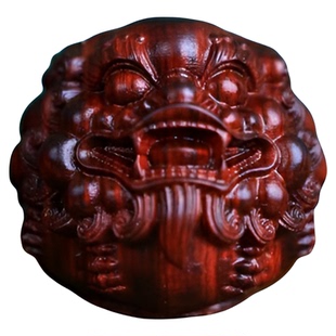 小叶紫檀貔貅手球木雕瑞兽保健球红木中老人男士保健把玩文玩送礼