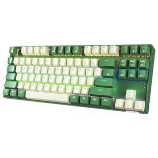 BOW 热插拔机械键盘有线台式电脑通用电竞游戏专用茶轴红轴87键