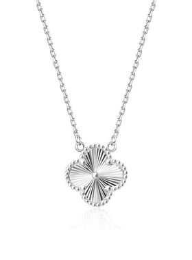 双面四叶草纯银项链女简约百搭