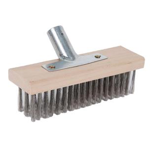 不锈钢钢丝刷地板刷子去青苔长柄铁刷子清洁刷洗地扫把钢刷除神器