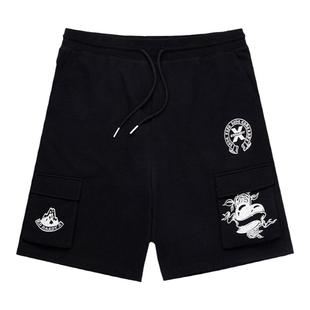 EdHardyX新款夏款宽松个性潮流舒适休闲男女同款运动短裤五分裤潮