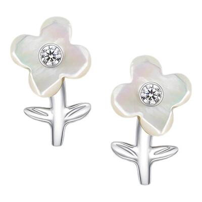 YVMIN尤目 不规则花珍珠耳坠耳钉耳环设计师款生日礼物