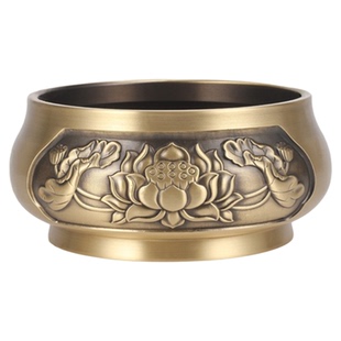 色达五明学院佛具摆件上香专用纯铜香灰炉寺院家里供佛大小号供奉