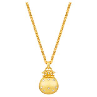 TWINS LULU国风轻奢新中式古法工艺福袋项链TSJ8969女神节礼物