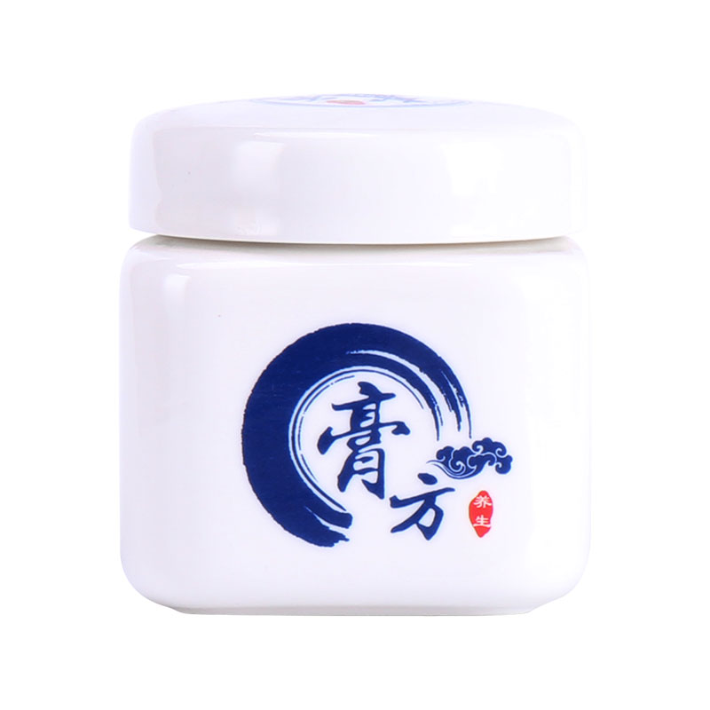 陶瓷膏方罐中药材硅胶塞密封瓶