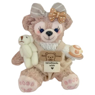 2025年新款米兰雪莉玫包包挂件毛绒公仔达菲熊玩偶钥匙扣小熊挂饰