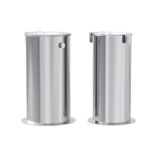 不锈钢地下水监测井盖圆形井口预埋保护装置桩防盗高筒环境检查口