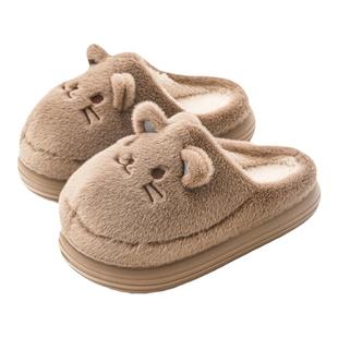 棉拖鞋男款2025新款室内家居卡通情侣女士厚底踩屎感毛绒保暖秋冬