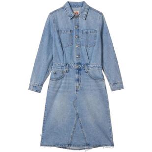【商场同款】Levi's李维斯26年春夏新款女士长袖牛仔连衣裙005NZ
