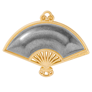 DIY饰品2025新款复古合金双面盖子压襟吊坠底胚底托宋锦配件配饰